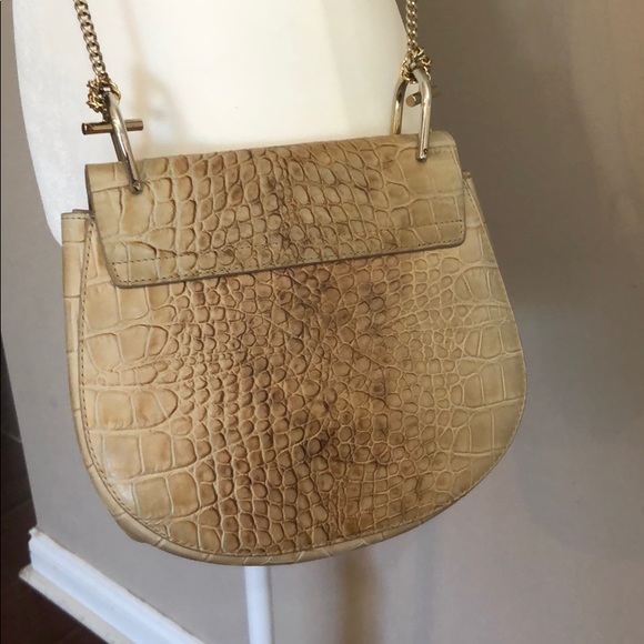 SOLD🚫 CHLOE drew croc embossed leather - Picture 3 of 6
